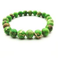 Impression Jasper Bracelet, Unisex, more colors for choice, 8mm, Sold Per Approx 7 Inch Strand
