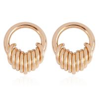Zinc Alloy Stud Earring gold color plated & for woman nickel lead & cadmium free 31*37mm Sold By Pair