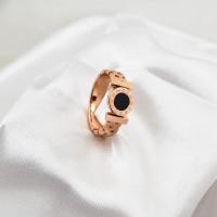 Zinc Alloy Finger Ring plated & for woman rose gold color Sold By PC
