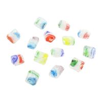 Lampwork Beads, Rectangle, Random Color, 14x17x13mm, Hole:Approx 2mm, Approx 100PCs/Bag, Sold By Bag