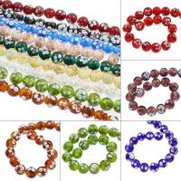 Gold Sand Lampwork Beads, Round, more colors for choice, 15mm, Hole:Approx 1mm, Approx 100PCs/Bag, Sold By Bag