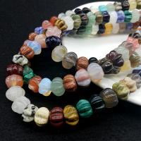 Gemstone Jewelry Beads, Carved, Random Color, 10mm, Hole:Approx 1mm, 10PCs/Bag, Sold By Bag