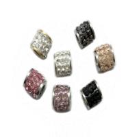 Stainless Steel Spacer Beads Column with rhinestone nickel lead & cadmium free 5*5mm Approx 2mm Sold By Lot