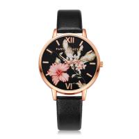Women Wrist Watch Zinc Alloy with Glass & Silicone Chinese watch movement nickel lead & cadmium free waterproofless & for woman rose gold color plated 35*8mm Approx 9.5 Inch  Sold By PC