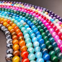 Perles agate veines de dragon naturelles, poli, normes différentes pour le choix, plus de couleurs à choisir, Trou:Environ 1mm, Vendu par brin
