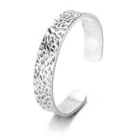 aleación de zinc Brazalete, chapado en color de plata, unisexo, libre de níquel, plomo & cadmio, 65mm, Vendido por UD