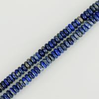 Lapislazuli Perlen, flache Runde, verschiedene Größen vorhanden, blau, Bohrung:ca. 1mm, verkauft per ca. 16 ZollInch Strang