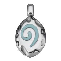 Stainless Steel Pendants, enamel, original color, 26x47x8mm, Hole:Approx 4.5x8.5mm, Sold By PC