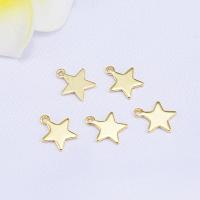 Brass Jewelry Pendants, Star, real gold plated, for woman, nickel, lead & cadmium free, 12*10mm, Hole:Approx 2mm, 100PCs/Lot, Sold By Lot