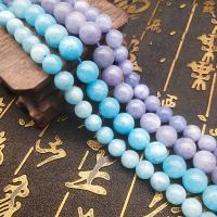Aquamarine Beads, Round, polished, different size for choice, more colors for choice, Hole:Approx 1mm, Sold By Strand