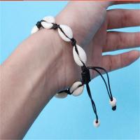 Trumpet Shell Bracelet with Nylon Cord handmade Adjustable & fashion jewelry & natural & for woman 320mm Sold By PC