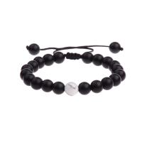 Gemstone Bracelets, with Nylon Cord, Unisex & different styles for choice, 8mm, Sold Per 9 Inch Strand