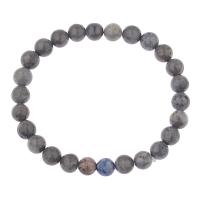 Lava Bracelet, with Gemstone, Round, Unisex & different styles for choice, /8mm, Sold Per 7.5 Inch Strand