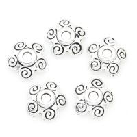 Zinc Alloy Bead Cap Flower antique silver color plated nickel lead & cadmium free 10*3mm Approx 2mm Approx Sold By Lot