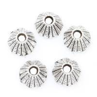 Zinc Alloy Bead Cap Flower antique silver color plated nickel lead & cadmium free 8*6mm Approx 2mm Approx Sold By Lot
