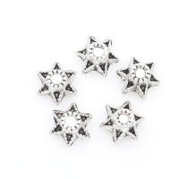 Zinc Alloy Bead Cap Flower antique silver color plated nickel lead & cadmium free 10*5mm Approx 2mm  Sold By Lot
