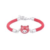 Cupronickel Bracelet, with Nylon Cord, with 4cm extender chain, Pig, epoxy gel, Unisex & different styles for choice, nickel, lead & cadmium free, 160mm, Length:Approx 6.3 Inch, 2Strands/Lot, Sold By Lot