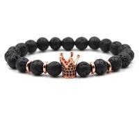 Lava Bracelet Crown plated Unisex & micro pave cubic zirconia 190mm 8mm Approx 3mm Sold Per Approx 7.4 Inch Strand