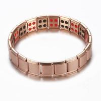 Titanium Steel Bracelet, plated, elastic & Unisex, more colors for choice, 195*13mm, Sold Per Approx 7.6 Inch Strand