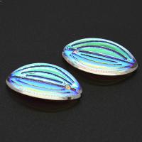 Crystal Pendants, Leaf, colorful plated, 21x21x3mm, 100PCs/Lot, Sold By Lot