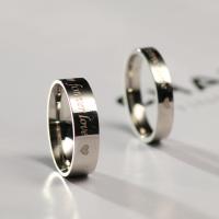Titanium ocel Prst prsten, různé velikosti pro výběr & za pár, Původní barva, nikl, olovo a kadmium zdarma, 10PC/Lot, Prodáno By Lot
