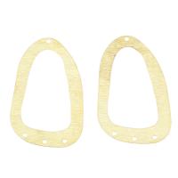 Brass Jewelry Connector, Geometrical Pattern, brushed & hollow, gold, nickel, lead & cadmium free, 25x43x0.80mm, Hole:Approx 1mm, 100PCs/Bag, Sold By Bag