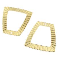 Brass Jewelry Pendants, Trapezium, gold, nickel, lead & cadmium free, 33x35x1.50mm, 100PCs/Bag, Sold By Bag