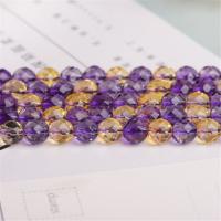 Quartz Beads with Amethyst & Citrine & Clear Quartz polished DIY Sold Per Approx 15 Inch Strand