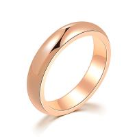 Titanium Čelik Finger Ring, pozlaćen, bez spolne razlike & različite veličine za izbor, više boja za izbor, 4mm, Prodano By PC
