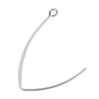 Stainless Steel Hoop Earring Component, original color, 30x42.50x1mm, Hole:Approx 2.5mm, Approx 100PCs/Lot, Sold By Lot