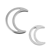 Нержавеющая сталь Связывание кольцо, нержавеющая сталь, Луна, разный размер для выбора, оригинальный цвет, Приблизительно 500ПК/Лот, продается Лот