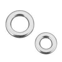 Stainless Steel Ring σύνδεση, Από ανοξείδωτο χάλυβα, Λουκουμάς, διαφορετικό μέγεθος για την επιλογή, αρχικό χρώμα, Περίπου 500PCs/Παρτίδα, Sold Με Παρτίδα