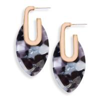 Zinc Alloy Stud Earring with Acetate Geometrical Pattern plated for woman nickel lead & cadmium free Sold By Lot
