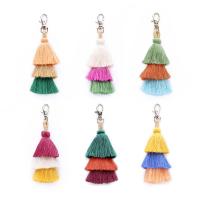 Cotton Thread Bag Pendant with Zinc Alloy Tassel gold color plated multifunctional & for woman nickel lead & cadmium free 150mm Sold By Pair