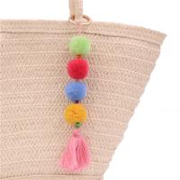 Cashmere Key Clasp, with Caddice & Tibetan Style, Tassel, multifunctional, more colors for choice, 250*60mm, Sold By PC