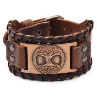 Faux Leather Bracelet with Zinc Alloy plated for man Sold By PC