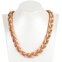 Zinklegierung Schmuck Halskette, mit Baumwolle Schnur, goldfarben plattiert, für Frau, keine, frei von Nickel, Blei & Kadmium, verkauft per ca. 18.51 ZollInch Strang