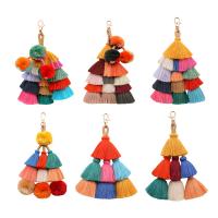 Bag Purse Charms Keyrings Keychains Caddice with Zinc Alloy Tassel plated handmade Sold By PC