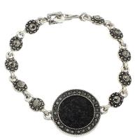 Tibetan Style Bracelet, blacken, nickel, lead & cadmium free, 23*30*6mm,160mm, Sold Per Approx 6.3 Inch Strand