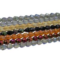 Kristall-Perlen, Kristall, bunte Farbe plattiert, facettierte, mehrere Farben vorhanden, 8x9mm, 72PCs/Strang, verkauft per ca. 25.59 ZollInch Strang