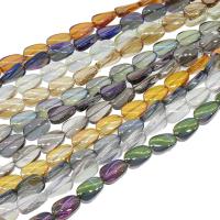 Kristal kralen, kleurrijke vergulde, meer kleuren voor de keuze, 9x14x5mm, Lengte Ca 26.92 inch, 50pC's/Lot, Verkocht door Lot