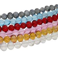 Kristall-Perlen, Kristall, bunte Farbe plattiert, verschiedene Größen vorhanden, mehrere Farben vorhanden, Bohrung:ca. 1mm, 50PCs/Strang, verkauft per ca. 23.62 ZollInch Strang