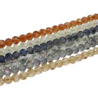 Kristal kralen, kleurrijke vergulde, gefacetteerde, meer kleuren voor de keuze, 8x8mm, 72pC's/Strand, Per verkocht Ca 22.83 inch Strand