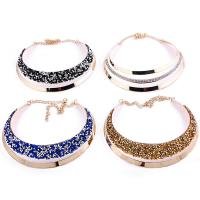 Zinc Alloy Collar plated for woman & with rhinestone nickel lead & cadmium free Sold Per Approx 13.60 Inch Strand