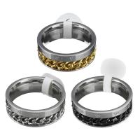 Stainless Steel Finger Ring, Unisex & different size for choice, more colors for choice, 8mm, Hole:Approx 1mm, Sold By PC