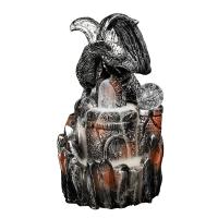 Backflow Incense Burner Resin half handmade for home and office & durable silver-grey Sold By PC