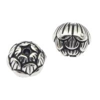 Acrylic Jewelry Beads, Lotus, silver color, 11x10x11mm, Hole:Approx 1mm, Approx 790PCs/Bag, Sold By Bag