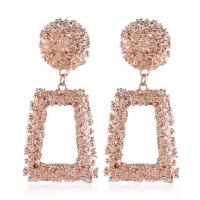 Zinc Alloy Drop Earrings Trapezium plated for woman Sold By Pair