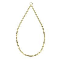 Brass Earring Drop Component, Teardrop, gold, nickel, lead & cadmium free, 27x55x1mm, Hole:Approx 2mm, Approx 50PCs/Lot, Sold By Lot