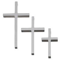 Нержавеющая сталь крест подвески, нержавеющая сталь, Kресты, разный размер для выбора, оригинальный цвет, отверстие:Приблизительно 3.5mm, продается Strand